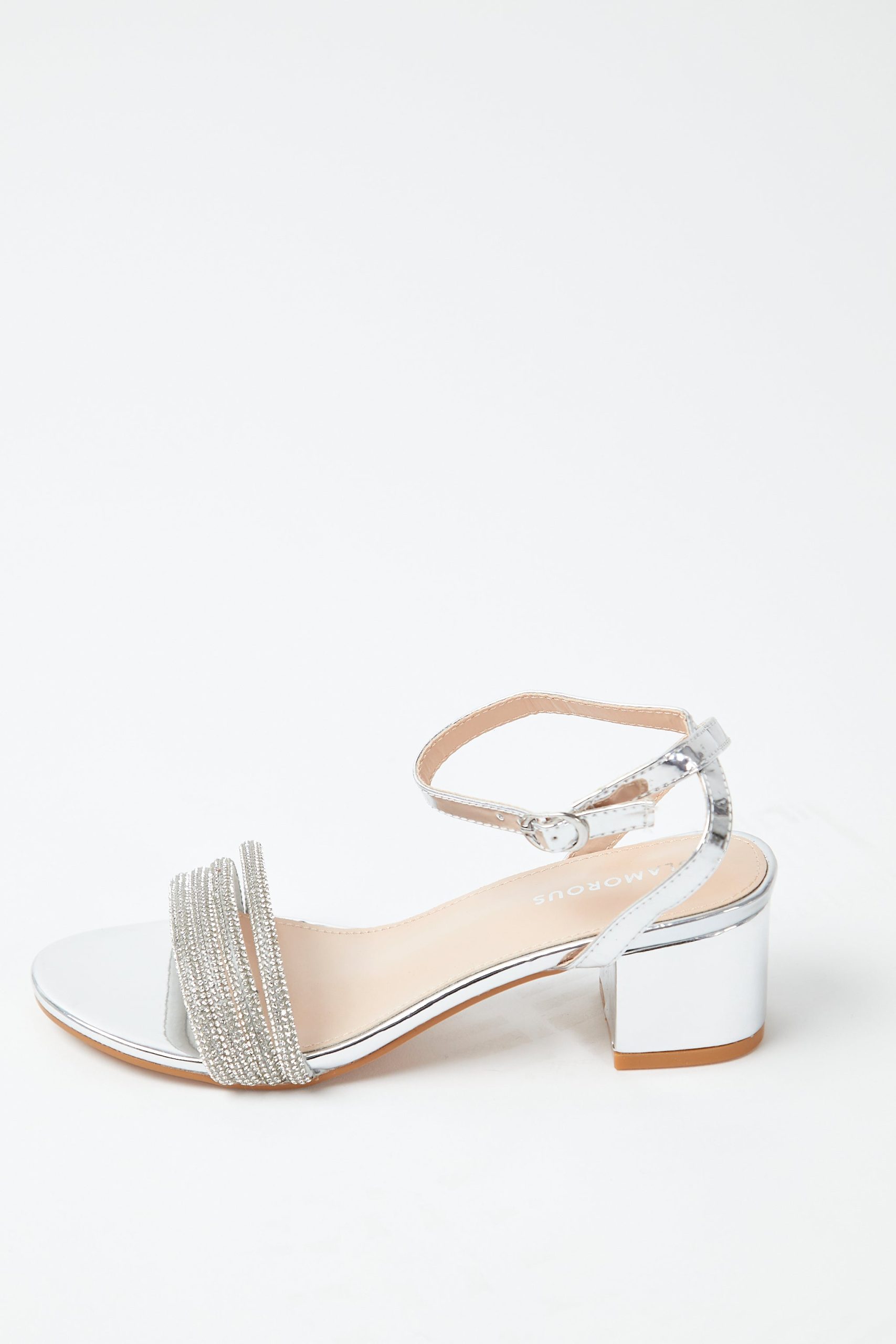 Women's silver shoes low heel